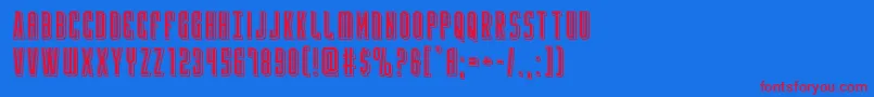 Yfilesepunch Font – Red Fonts on Blue Background