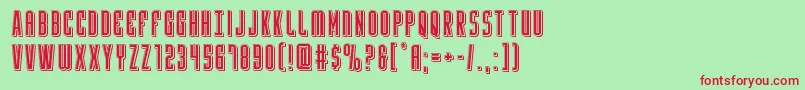 Yfilesepunch Font – Red Fonts on Green Background