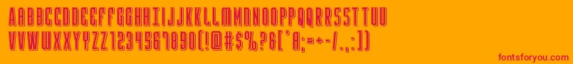 Yfilesepunch Font – Red Fonts on Orange Background