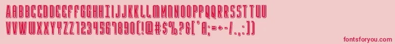 Yfilesepunch-Schriftart – Rote Schriften auf rosa Hintergrund