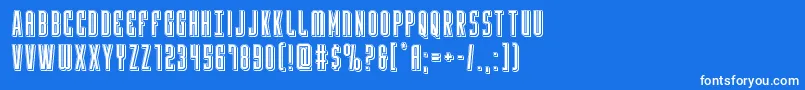 Yfilesepunch Font – White Fonts on Blue Background