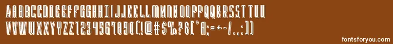 Yfilesepunch Font – White Fonts on Brown Background