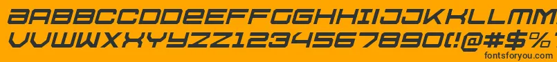 U.S.S.DallasLightItalic Font – Black Fonts on Orange Background