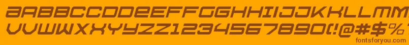 U.S.S.DallasLightItalic Font – Brown Fonts on Orange Background