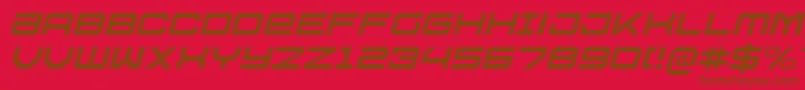 U.S.S.DallasLightItalic Font – Brown Fonts on Red Background