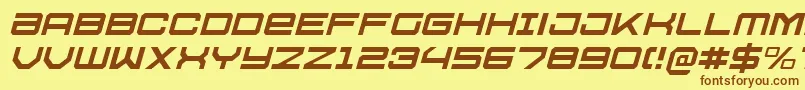 U.S.S.DallasLightItalic-fontti – ruskeat fontit keltaisella taustalla