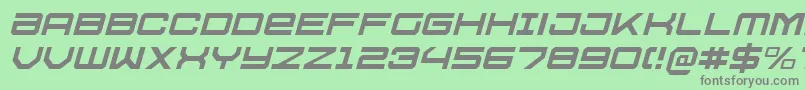 U.S.S.DallasLightItalic Font – Gray Fonts on Green Background