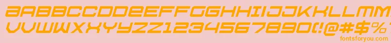 U.S.S.DallasLightItalic Font – Orange Fonts on Pink Background