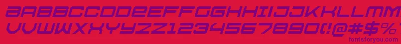 U.S.S.DallasLightItalic Font – Purple Fonts on Red Background