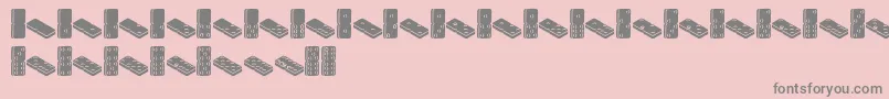 フォントDotica – ピンクの背景に灰色の文字