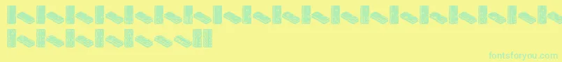 Dotica Font – Green Fonts on Yellow Background