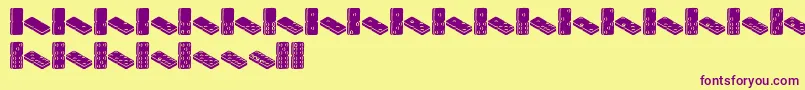 Dotica Font – Purple Fonts on Yellow Background