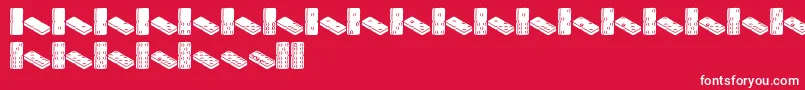 フォントDotica – 赤い背景に白い文字
