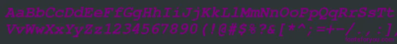 fuente CourierPsBolditalic – Fuentes Moradas Sobre Fondo Negro