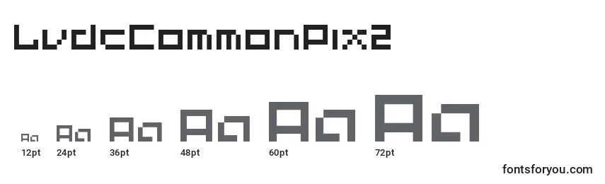 Размеры шрифта LvdcCommonPix2