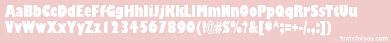 フォントGillBlackCondensedSsiBlackCondensed – ピンクの背景に白い文字