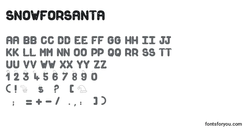 Шрифт Snowforsanta – алфавит, цифры, специальные символы