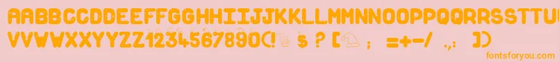 Snowforsanta Font – Orange Fonts on Pink Background