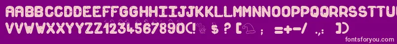 Snowforsanta Font – Pink Fonts on Purple Background