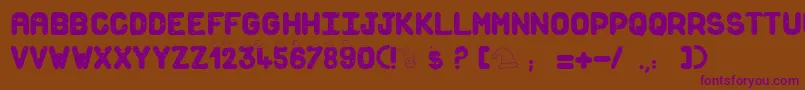 Snowforsanta Font – Purple Fonts on Brown Background