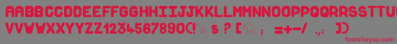 Snowforsanta Font – Red Fonts on Gray Background