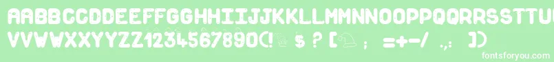 Snowforsanta Font – White Fonts on Green Background