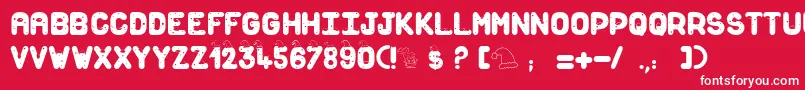 Snowforsanta Font – White Fonts on Red Background