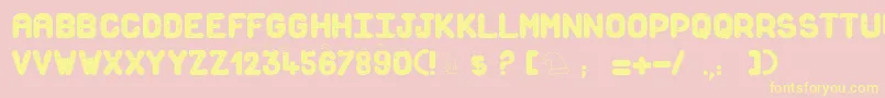 Snowforsanta Font – Yellow Fonts on Pink Background