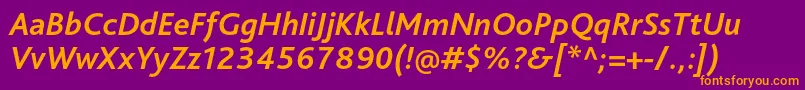 fuente BlissproBolditalic – Fuentes Naranjas Sobre Fondo Morado