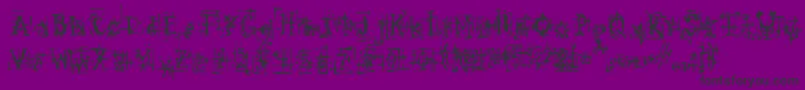 fuente ArmaggedonIndustrial – Fuentes Negras Sobre Fondo Morado