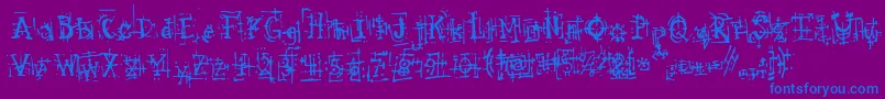 Подробнее о шрифте ArmaggedonIndustrial Шрифт ArmaggedonIndustrial – синие шрифты на фиолетовом фоне