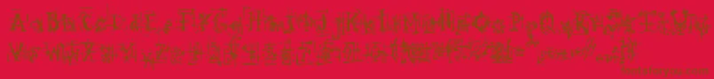 ArmaggedonIndustrial Font – Brown Fonts on Red Background