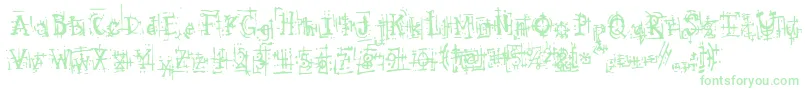ArmaggedonIndustrial Font – Green Fonts on White Background