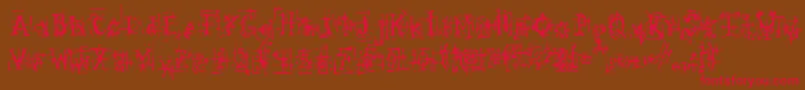 ArmaggedonIndustrial Font – Red Fonts on Brown Background