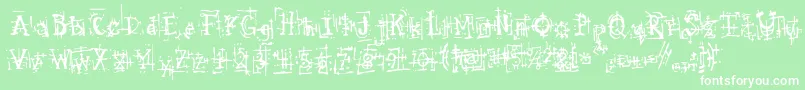 ArmaggedonIndustrial Font – White Fonts on Green Background