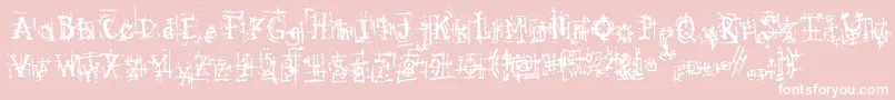 Шрифт ArmaggedonIndustrial – белые шрифты на розовом фоне