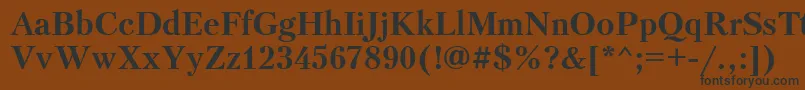 Шрифт Ptr3 – чёрные шрифты на коричневом фоне