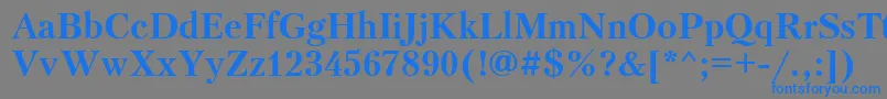 フォントPtr3 – 灰色の背景に青い文字