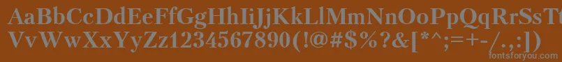 フォントPtr3 – 茶色の背景に灰色の文字