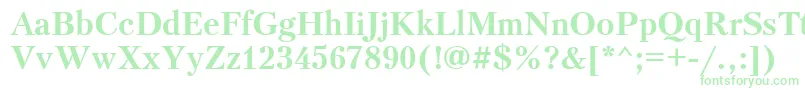 Ptr3 Font – Green Fonts on White Background