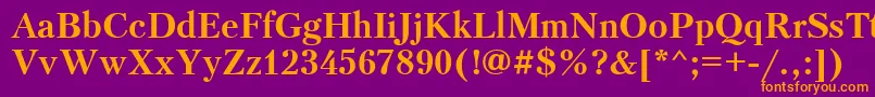 Ptr3 Font – Orange Fonts on Purple Background