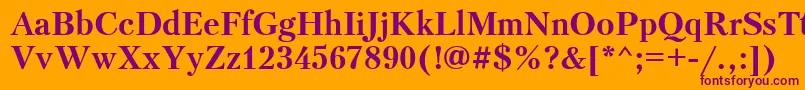 Шрифт Ptr3 – фиолетовые шрифты на оранжевом фоне