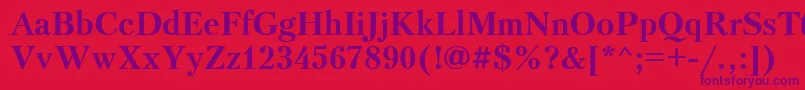 Ptr3 Font – Purple Fonts on Red Background