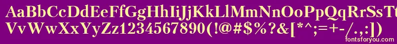 フォントPtr3 – 紫の背景に黄色のフォント