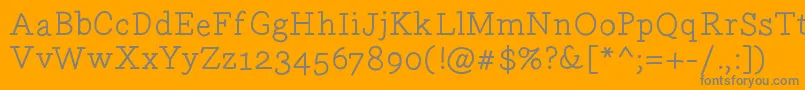 Gecko09 Font – Gray Fonts on Orange Background