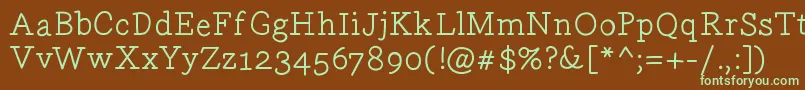 Шрифт Gecko09 – зелёные шрифты на коричневом фоне