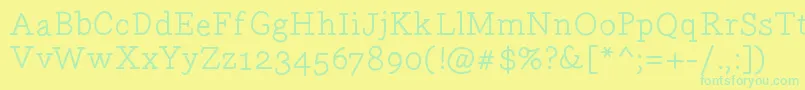 Gecko09 Font – Green Fonts on Yellow Background