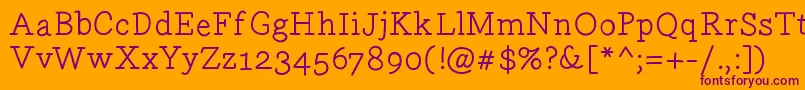 Gecko09 Font – Purple Fonts on Orange Background