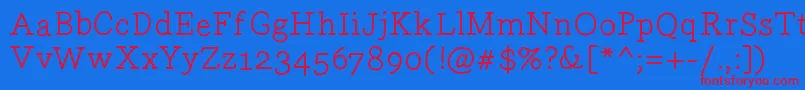 Gecko09 Font – Red Fonts on Blue Background