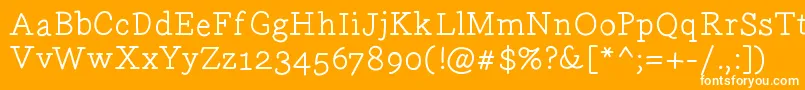 Gecko09 Font – White Fonts on Orange Background